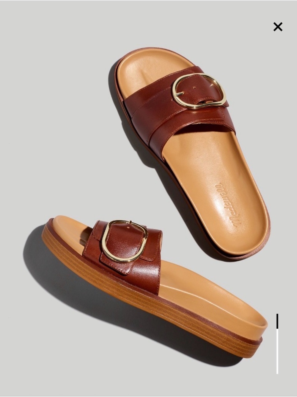 Madewell The Dayna Buckle-Strap Sandals - Size 7 - Good Condition